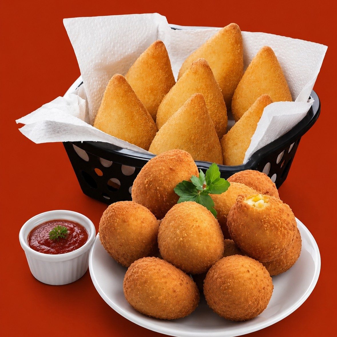 Salgadinhos Tradicionais / Traditional Fried Appetizers.